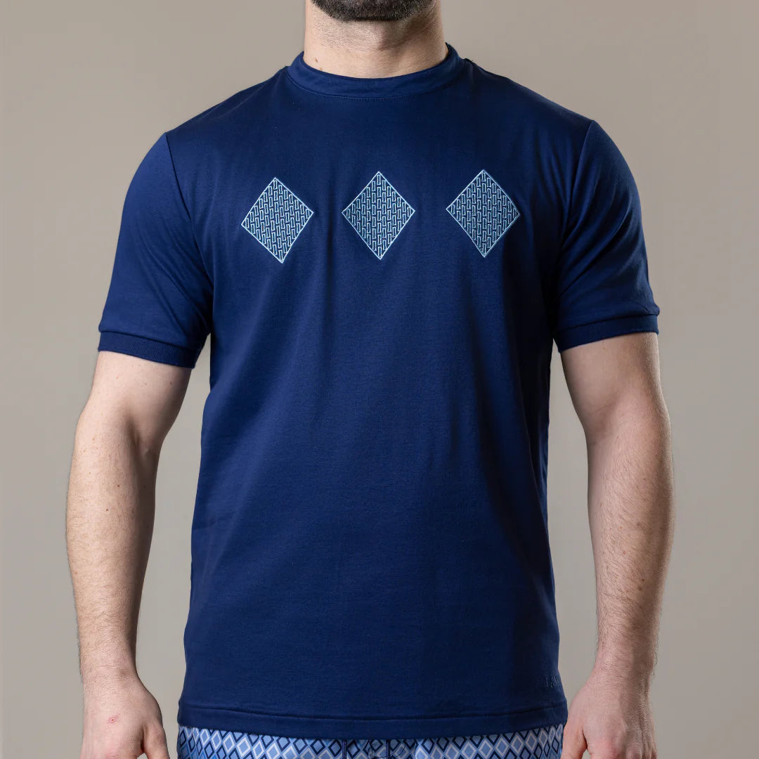 Lanka Blue Diamond T-Shirt - Navy